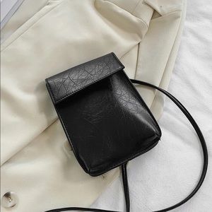 Black flap purse
